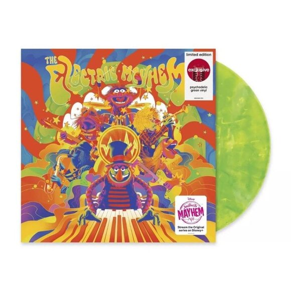 Muppets Electric Mayhem Psychedelic Green Vinyl LP Target Exclusive Disney Music - Picture 1 of 5